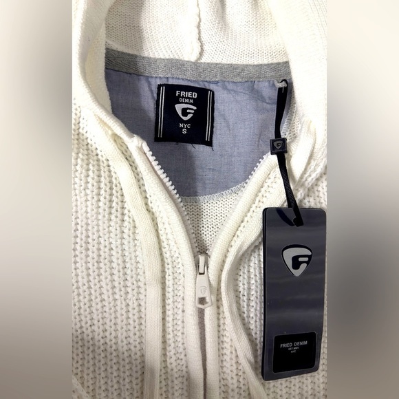 Fried Denim Women’s Hooded Zip up Sweater Size Small NWT​ - Picture 4 of 7